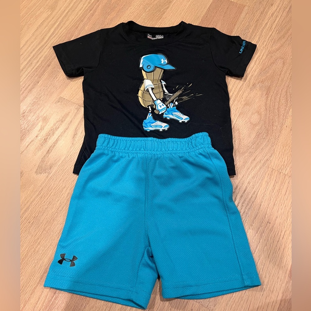 EUC Toddler Under Armour Boys Shorts Set